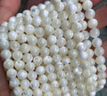 10mm White Round Shell Beads  Loose Beads by Strand  for DIY Handmade Jewelry Making