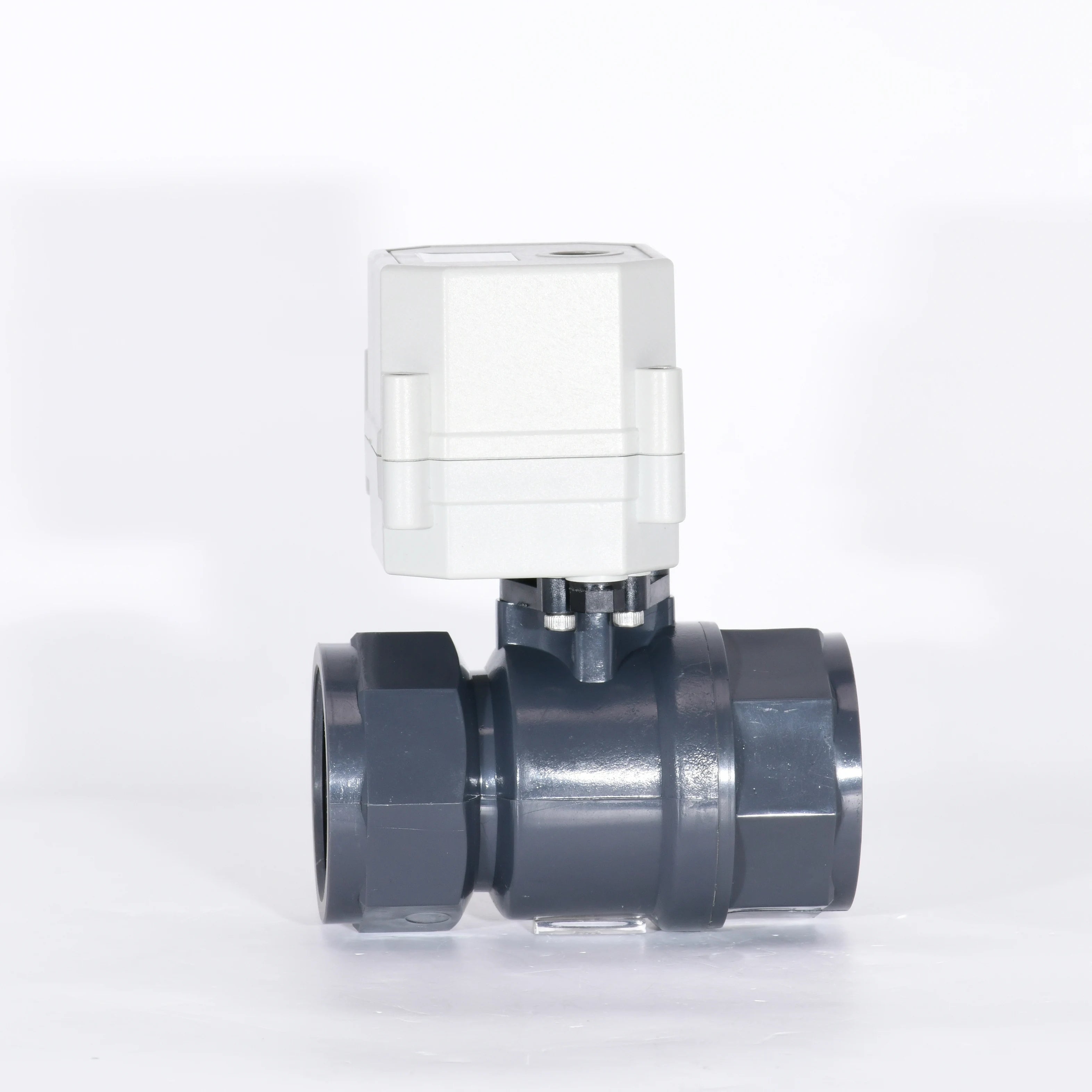 Tonheflow 1 1/4" DN32 Reduce Port 26mm 2-way 2pcs 12v 24v Plastic PVC Motorized Ball Valve