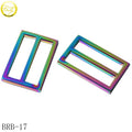 Hot Selling Rainbow Color Square Ring Metal Bule Wholesale Webbing Strap Hardware for Bapa & Luggage Bag Parts & Accessories