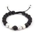 In High Demand Couple Stone Beads Bracelet Accessories Handmade Energy Yoga Bracelet Volcanic White Turquoise Bracelet to My Son