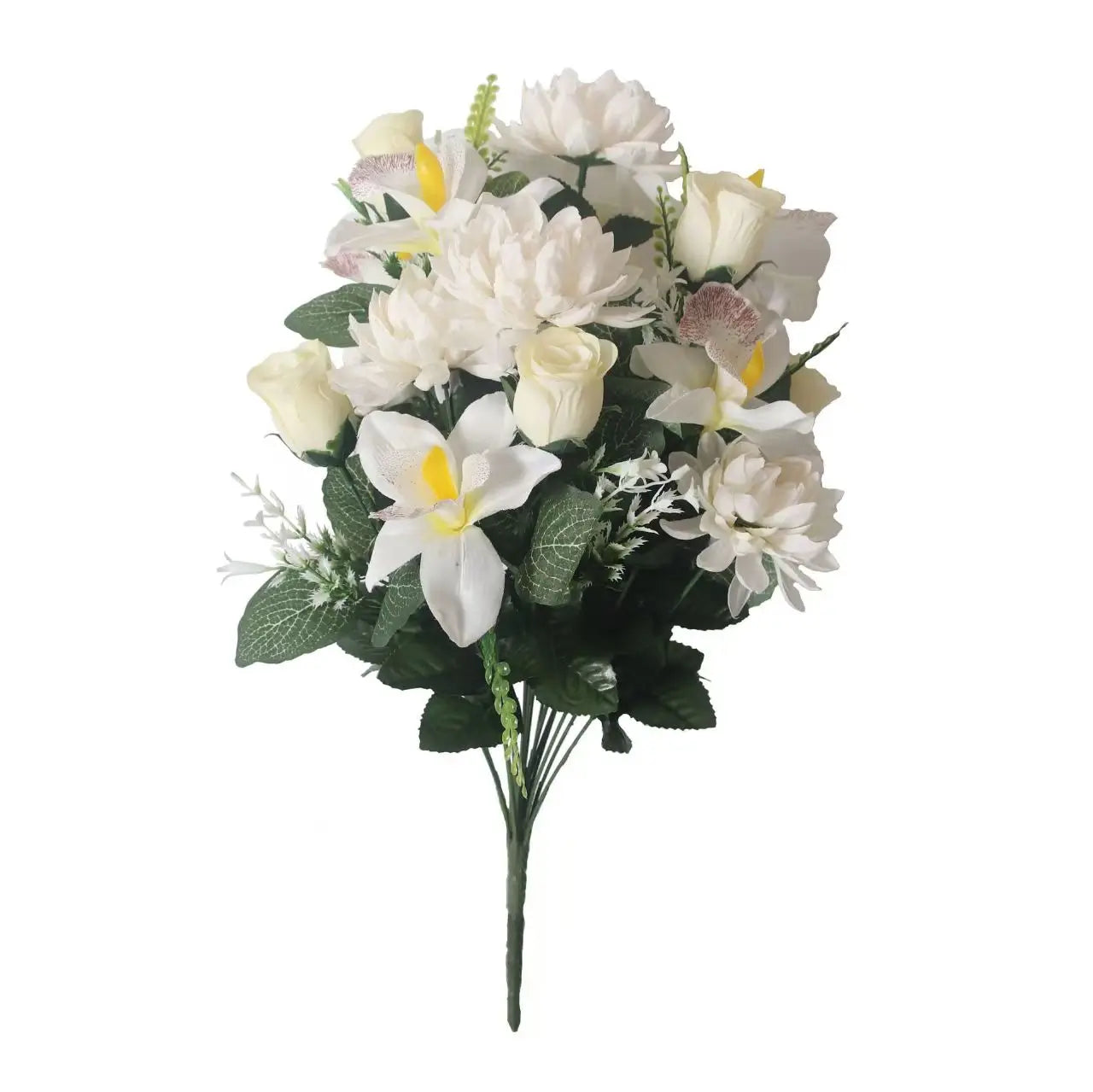 Artificial Spring Flower Rose Yellow Wildflower Faux Grave Flowers for Wedding Centerpieces Home Table Vase Cemetery Decoration