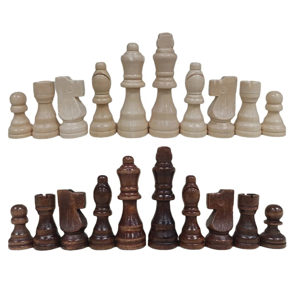 Wholesale Wooden Chess Suit Board Game Small Size Medium Large Size Chess Pieces for Sale