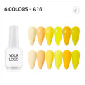 JTING Vendor for Nail Supplies ODM Soak Off Nail Art Uv Led Nail Gel Polish Set 6 Colors Free Sample Private Label Design