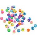 100 randomly mixed A-Z polymer clay spacer beads for jewelry making DIY bracelet necklace accessories