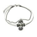 Boho Layered Anklets Silver Sun Ankle Bracelet Elephant Ankle Chain Beach Foot Jewelry Accessories for Women and Girls
