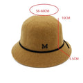 X1064 Lady's Wool Jazz Caps Wide Brim Beanie Hat for Outdoor & Casual Knitted Basin Hat Dropshipping Felt Hat