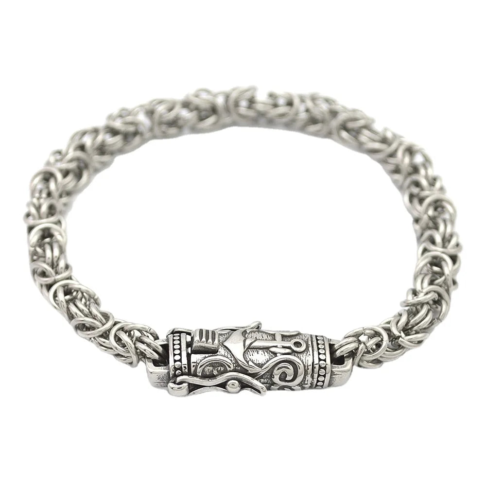 Wholesale Customization Fashion Accessories Retro Titanium Steel Punk Style Anchor Buckle Stainless Steel Jewelry Bracelet