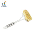 New Minimalist Style Multifunction Kitchen Cleaning PET Brush Comfortable Long Handle with SilverMade Plastic Steel