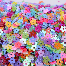 New Fashion 5mm Plum Blossom Shape Colorful Shiny Nail Art Sequin Bulk Loose PVC Sequins DIY Heat Abrasion Resistant