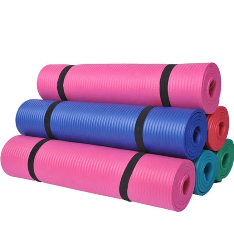 Natural Eco Friendly NBR Yoga Mat Recycled Yoga Mats Custom Printed Logo Fitness Pilates Foldable TPE 6mm Gym Yoga Mat Set