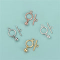 Wholesale 925 Sterling Silver OT Toggle Clasps with Dangle Ball Diy Bracelet Necklace Connectors Buckle Accessories