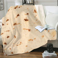 Custom Pizza Polar Fleece Blanket 400 Gram Food Throw Blanket Fleece TV Blanket Wholesale