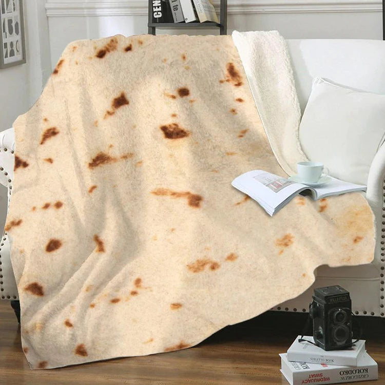 Custom Pizza Polar Fleece Blanket 400 Gram Food Throw Blanket Fleece TV Blanket Wholesale