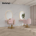 BOLAIQI Professional Barber Chair Vintage Retro Pink Leather Hairdressing Styling Hair Cutting Salon Sillas De Barberia