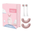 LULA Kids Electric Toothbrush Oral Cleaning Smart U Shape Ultrasonic with Soft Silicone Bristles PP Handle Home Use USB Charging