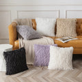 European Style Plush Pillows Long Plush Pillowcases Cushion Cover Modern Minimalist Sofa Headboard Plush Pillow Cover Wholesale