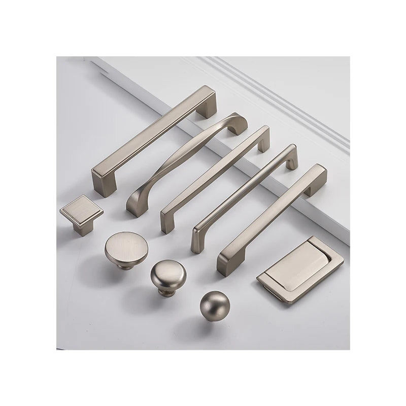 Furniture Drawer Knob Silver Wardrobe Cupboard Cabinet Handle Door Pulls Eco-friendly Handle for Drawer