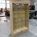 Stock 5mm Tempered Glass with Top Led Light Cabinet Mdf Glass Display showcase