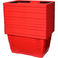 28L Factory Price Plastic Material Shopping Basket Colorful Plastic Grocery Basket for Supermarket