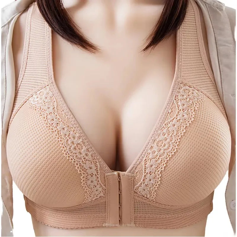 Wholesale Bralette Comfortable Fashion Plus Size Shape Bra Wireless Front Closure Push up Women's Underwear
