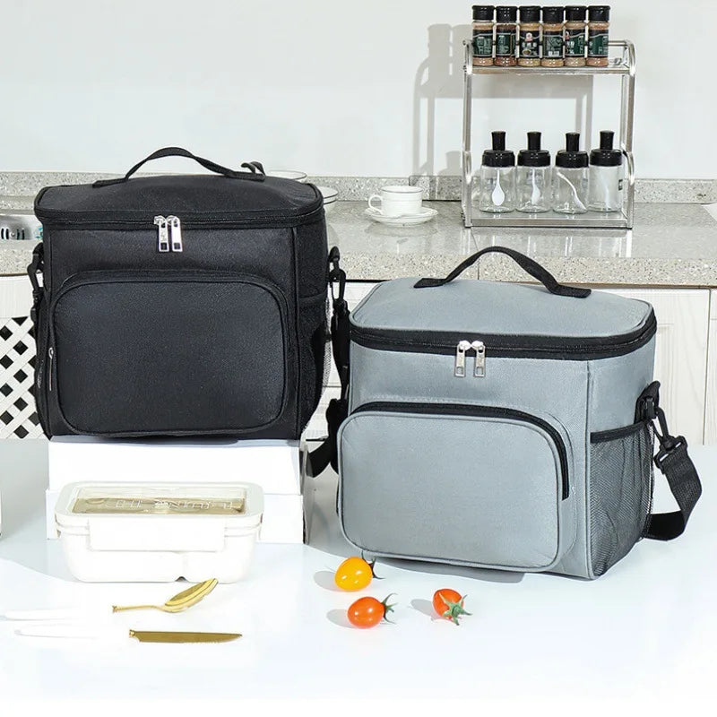 New Insulated Lunch Tote Bag Large Capacity Cooler Bag Crossbody Picnic Bag for Work and School Food Storage