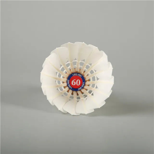 Factory Supply Durable Goose Feather Badminton Shuttlecock Lingmei Shuttles Lining A+ 90