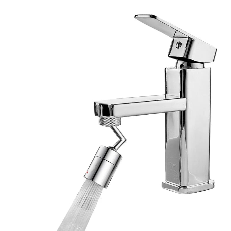 HelloWorld 720 Degrees Rotating Faucet Universal Splash Filter Rotation Stainless Adjustable Faucet