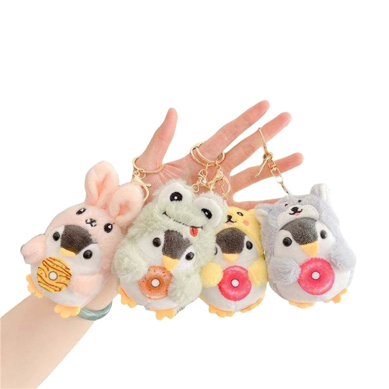 10cm Super Kawaii Small Penguin Plush Toys Keychains Cute Stuffed Animal Toys Plush Doll Penguin Keychain Promotion Gift for Kid