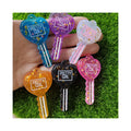 New Key Pretty Girl Glitter Sequins Filling Jewelry Bead 3D Key Shape Fit Pendants Necklace Bracelet Supply