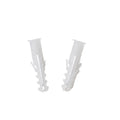 TS-H21White Plastic Expansion Pipe Column Anchor Wall Plug Frame Fixings Expansion Tube Screw Expanding