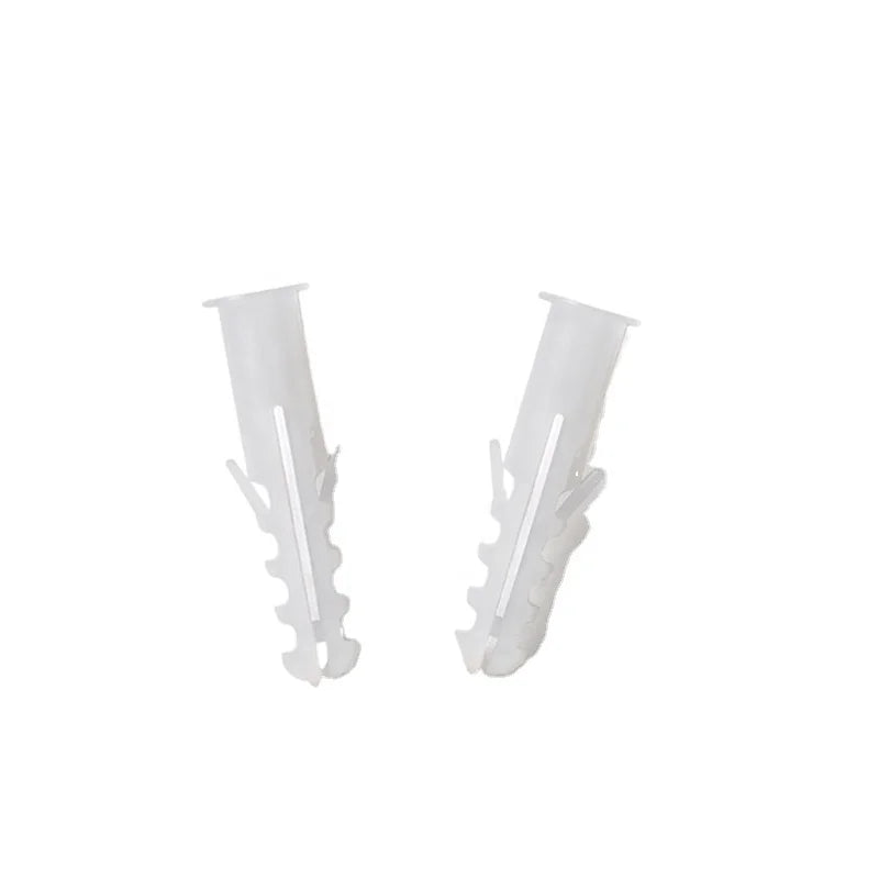 TS-H21White Plastic Expansion Pipe Column Anchor Wall Plug Frame Fixings Expansion Tube Screw Expanding