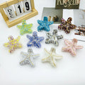 New Large Acetate Starfish Grab Clip Sweet Stars Back of Head Plate Hair Shark Clip Wholesale