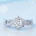 Moissanite Women's Daily Wearable Ring 1Carat D Color VVS1 Moissanite S925 Sterling Silver Light Luxury Fine Jewelry