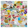 100pcs Cute Aesthetic VSCO Waterproof PVC Graffiti Cartoon Stickers for Kids Skateboard Bottle Cup Luggage Laptop Notebook