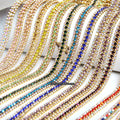 Factory Flash 3-Row Stretch Glass Motif Claw Chain with Rhinestones for DIY Packaging for Clothing and Shoe Bags