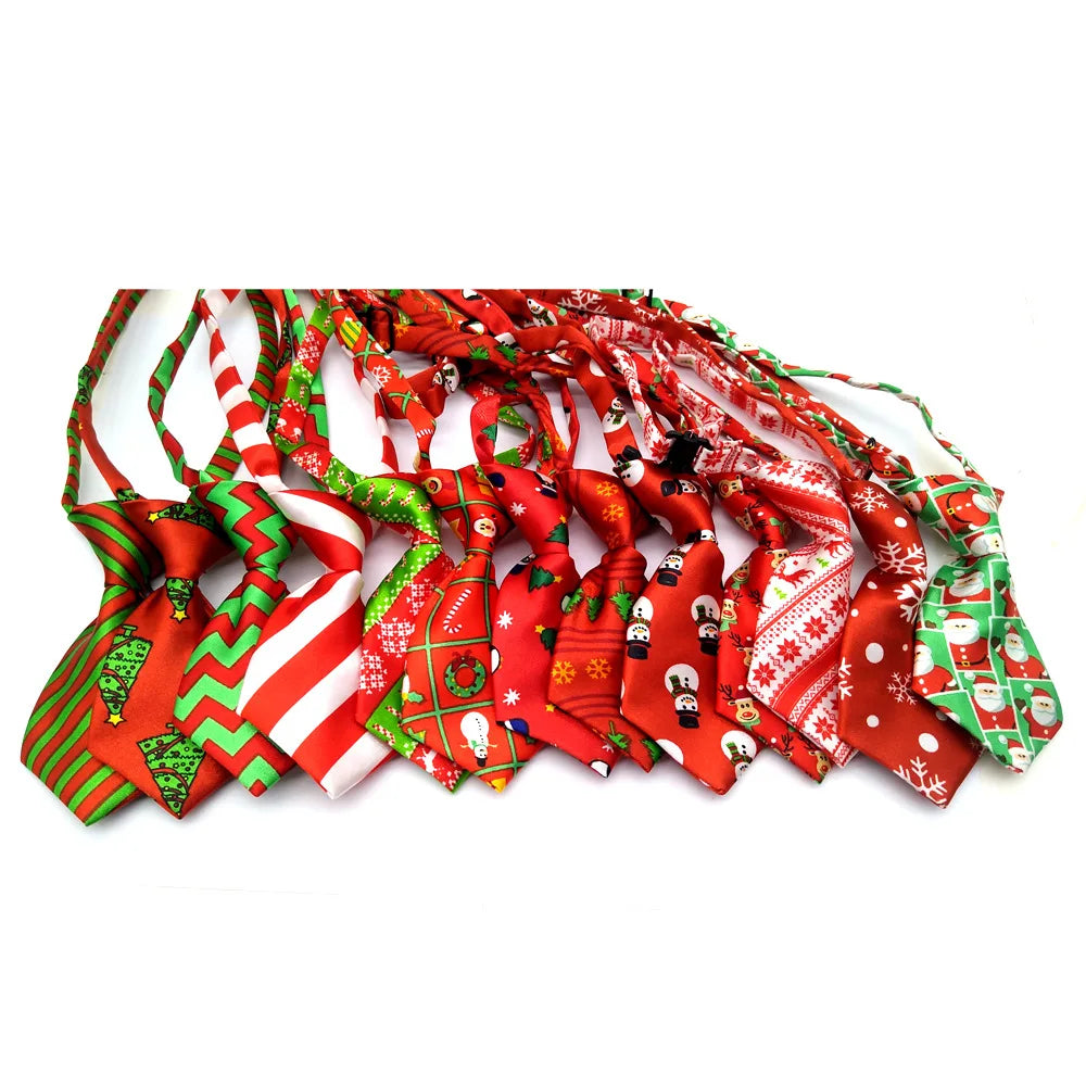 Wholesale Colorful Red Christmas Dog Neck Tie