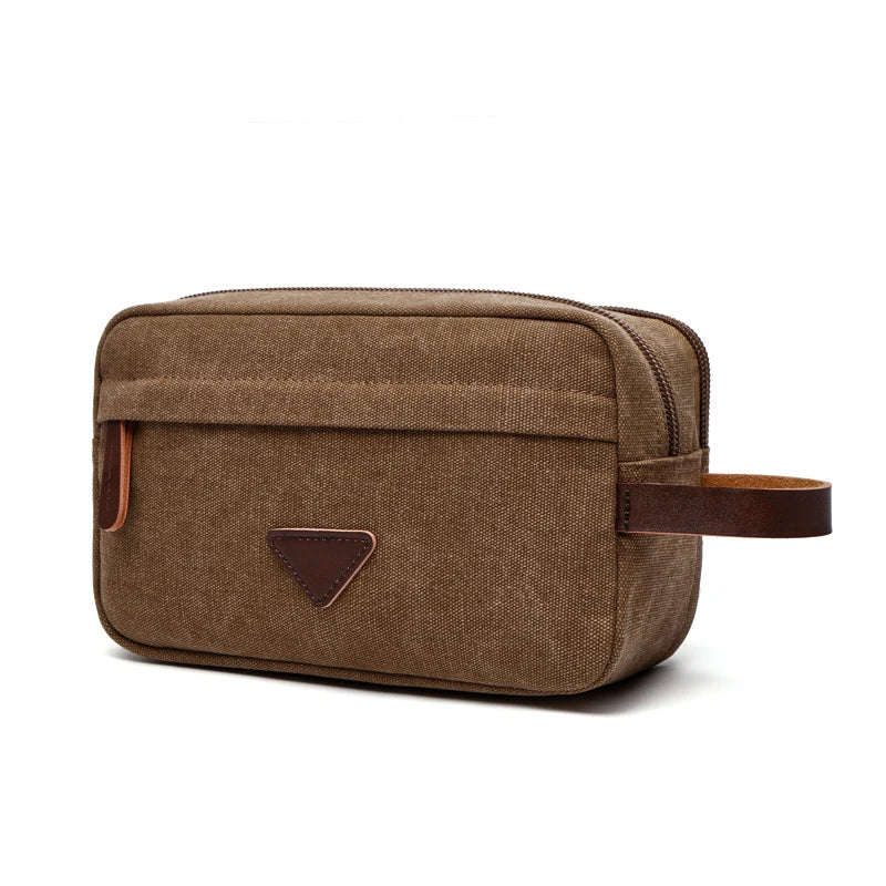 Fancy Large Black Toiletry Canvas Make up Travel Accessories Organizer Bag Recycled Men Cotton Promotional Cosmetic Bag