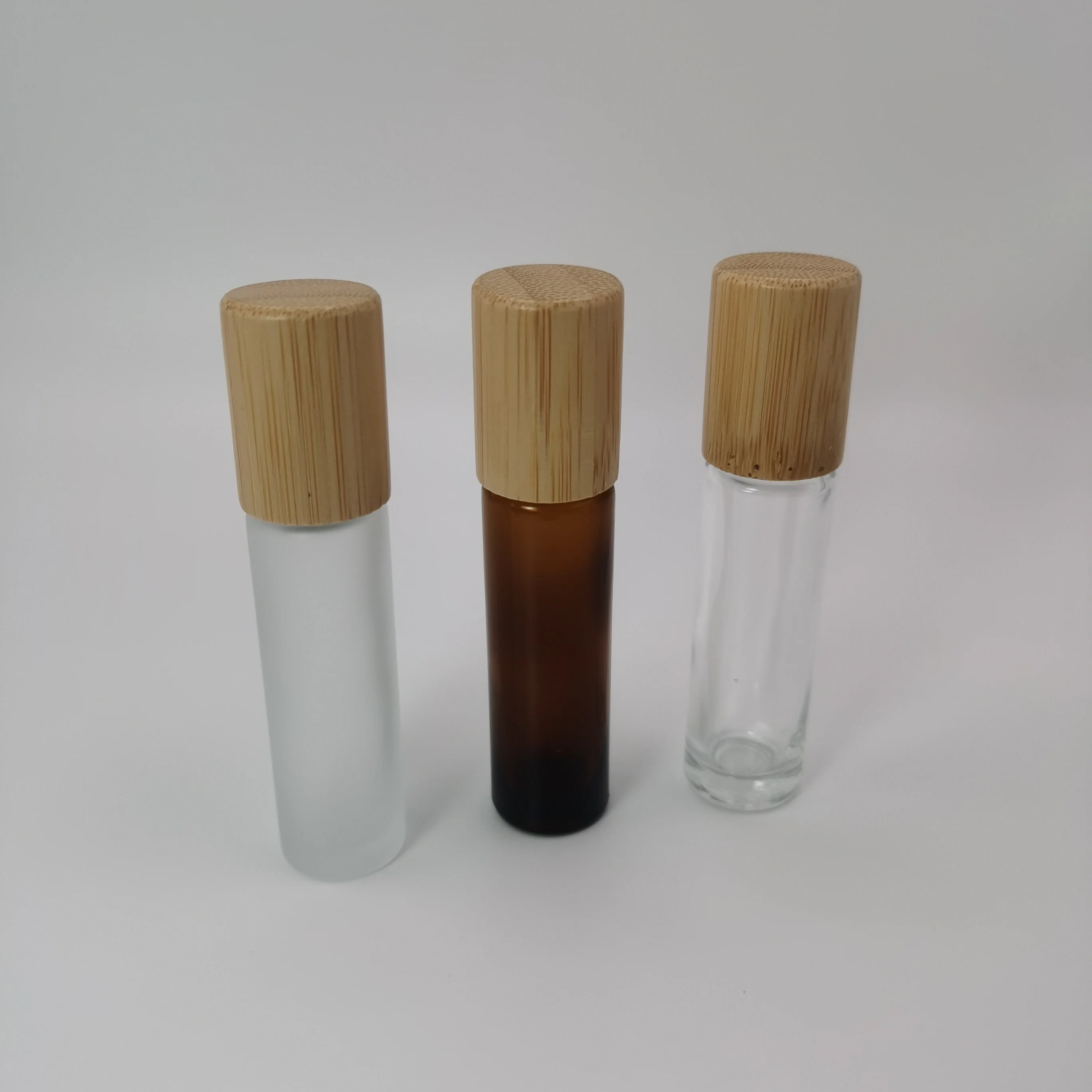 Clear Glass Essential Oil Roller Bottles 10ml Volume with Aluminum Screw Cap Roll-on for Skincare and Lipstick