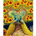 Sunflowers Peacock Animals DIY Crafts Handpainted Picture Printed Painting by Numbers Starter Kits for Home Decors