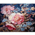 Flowers Diy Diamond Embroidery Picture Rhinestone Diamond Cross Stitch Painting Handicraft Hobby 30x40cm/12x16inch Without