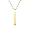 Release Pressure Leisure Breathing Device Pendant Minimalist Style Personality Accessory 18k Gold Plated Box Necklace for Unisex