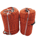 Diameter 10mm  Length 100meters  Loop Carabiners at Ends Customized  Pulling Climbing Polyester Rope