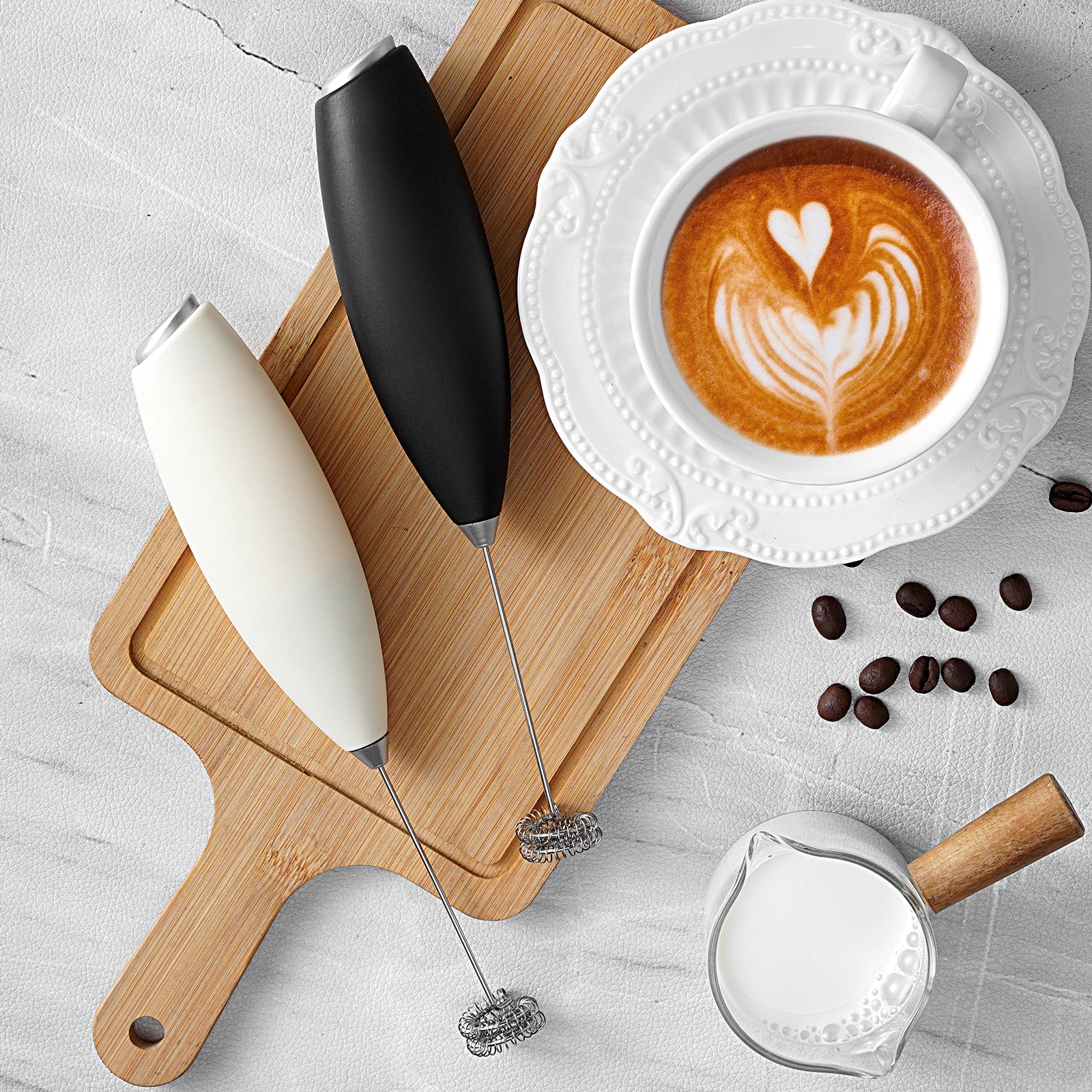 Handheld Milk Frother for Coffee Matcha Foam Wireless Mini Electric Egg Beater