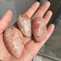 Wholesale Folk Crafts Healing Natural Crystals  Worry Stones Gold Sunstone Small Palm Stones Tumbled Stones