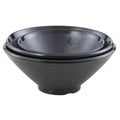 Unbreakable Restaurant Dinnerware 9 Inch Pho and Ramen Serving Black Melamine Noodle Bowl