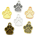 6 Color Dog Footprints Charm Bracelet Necklace Pendant DIY Jewelry Handmade Accessories 15*12mm