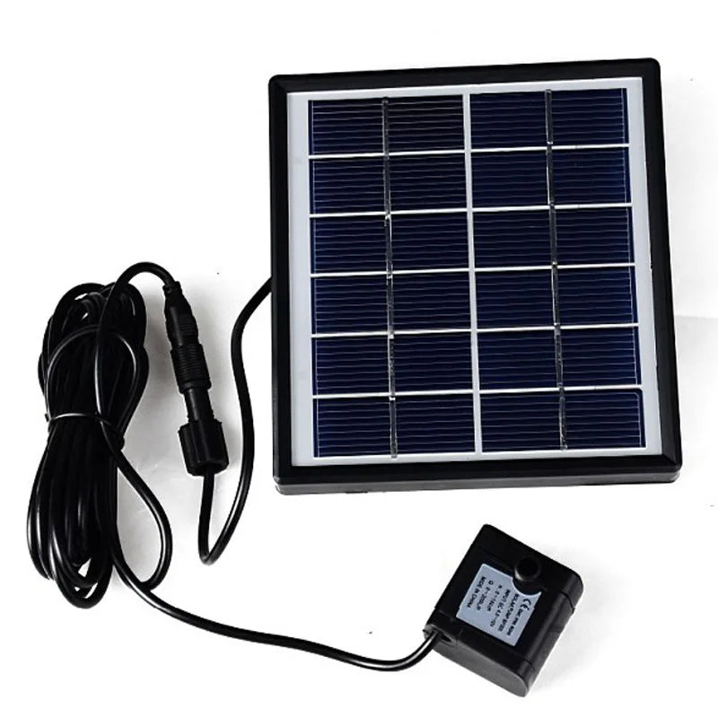 Solar Outdoor Water Round Fountain Feature  Watering Battery Operated Kit for Bird Bath Garden Pool Pump Decorative Fountain
