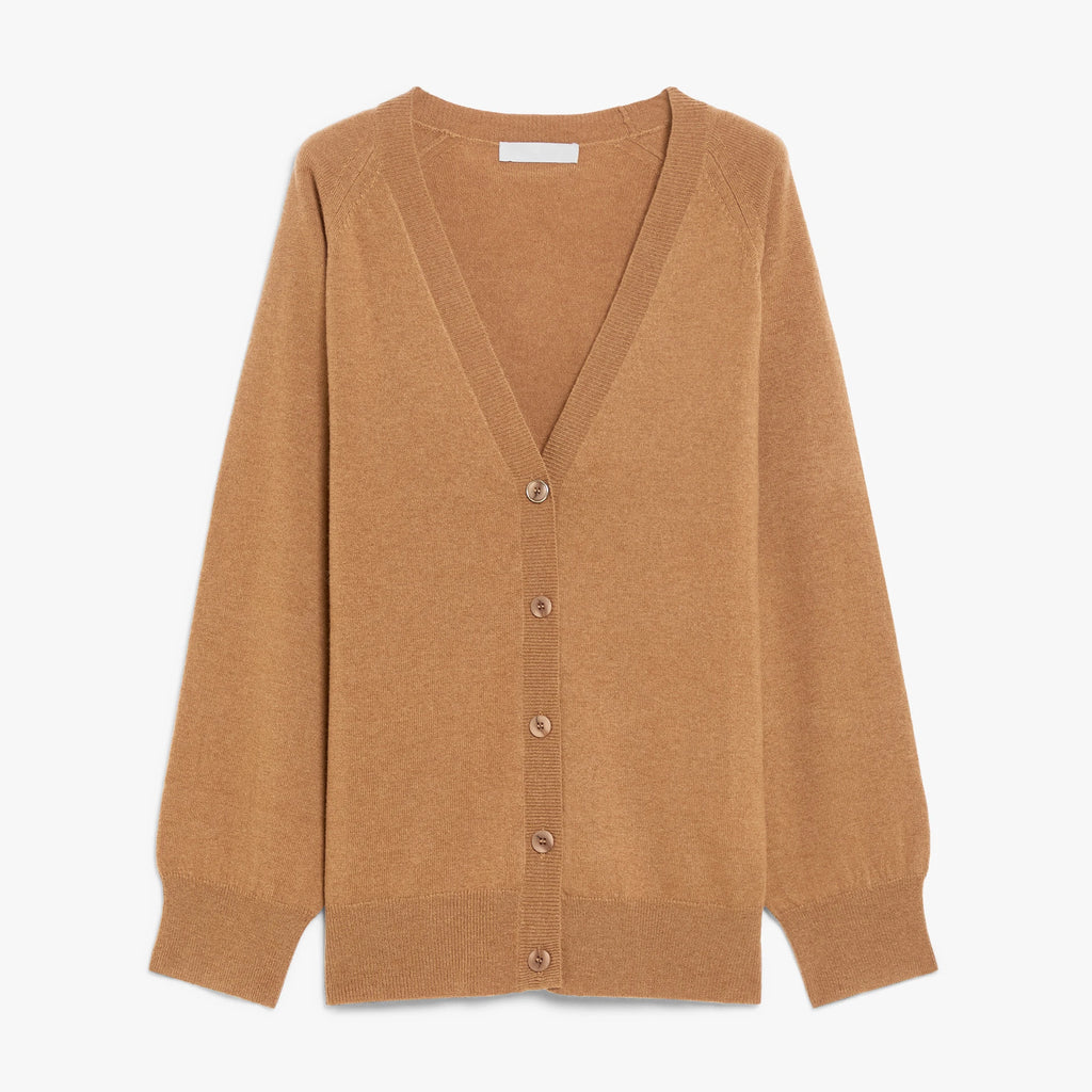 Wholesale Custom Wool and Cashmere Blend Cardigan Women's V-Neck Luxury Knit Sweater