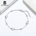 ICEBELA Customized Van Design Four-Leaf Clover Love Heart Pendant Cleef Bracelet Sterling Silver Bracelet for Women