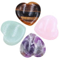 Reiki Healing Big 40mm Rose Quartz Heart Pocket Stone Thumb Palm Gemstone Crystal Worry Stones Wholesale